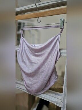Koton Shimmer Pink/Light Lilac Cowl Neck Camisole